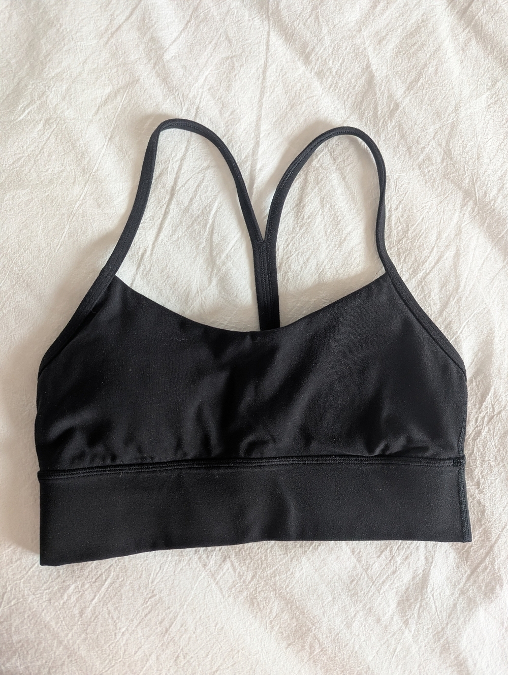 Lululemon Flow Y Long Line Bra Black Size 6